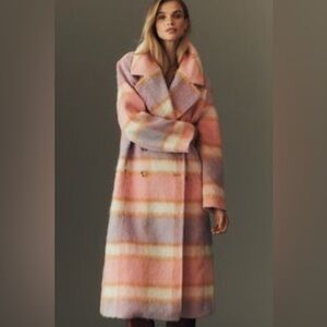 Anthropologie Pastel Plaid Peacoat